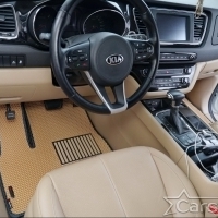 Автомобильные коврики EVA на Kia Carnival III (9мест) 2+2+3 без трансформеров (2014-2021)
