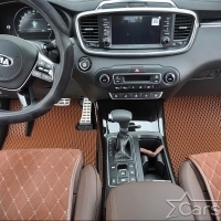Автомобильные коврики EVA на Kia Sorento III Prime 3 ряда (2014-2020)