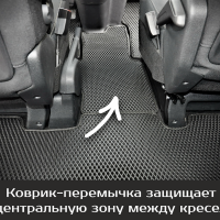 Коврики текстильные на Opel Zafira Life 8 мест, не Long (2019-2025) 